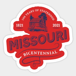 Missouri Bicentennial 1821, 200 Years of Statehood Patriotic Weathered Sticker